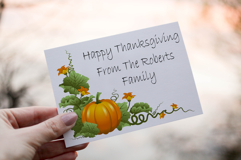 Pumpkin Happy Thanksgiving Card, Thanksgiving Card - Click Image to Close